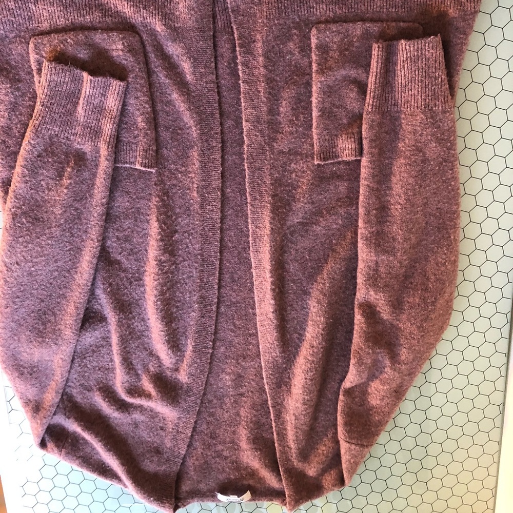 Madewell pink long open cardigan sweater